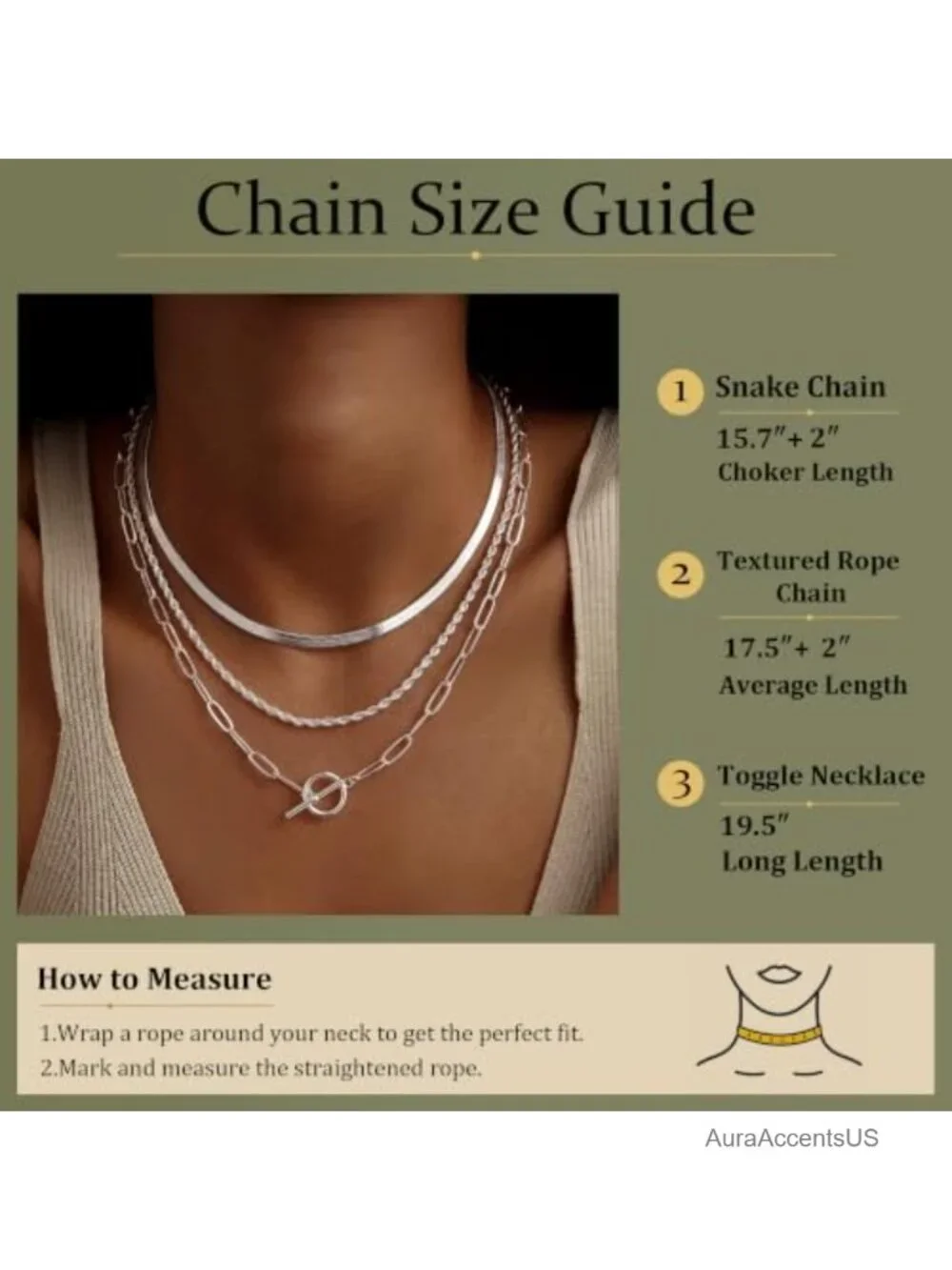 3-Piece Sterling Silver Plated Layered Toggle Necklace Set for Women